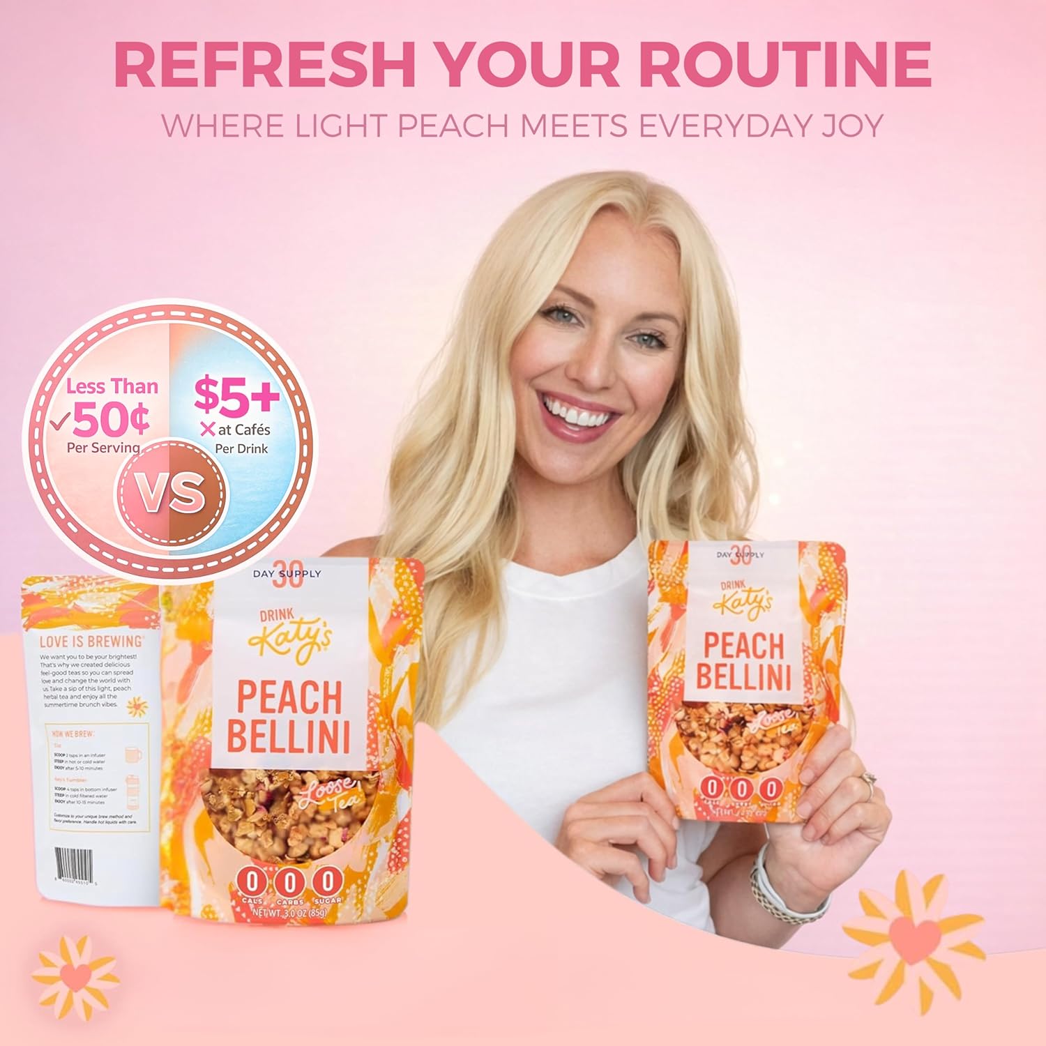 Peach Bellini Tea | Drink Katy's®