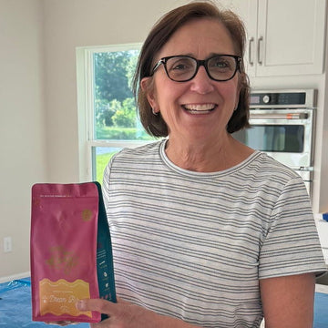 Woman-owned sugar-free medium roast coffee bag Drink Katy’s Happy Heart